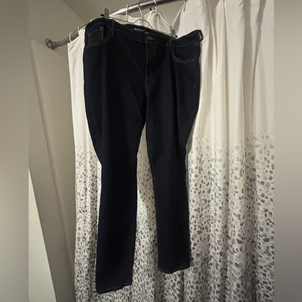 Old Navy Dark Blue Mid-rise Skinny Jeans, Size 20